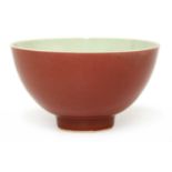 A Chinese copper-red glazed bowl,