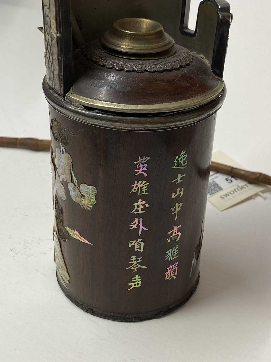 A Chinese wood water pipe, - Image 4 of 7