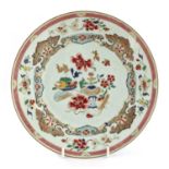 A Chinese famille verte soup plate,