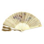 A Chinese ivory brisé fan,