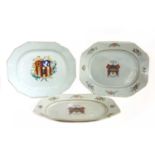 Three Chinese export armorial plates,