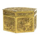 A Chinese gilt-bronze hinged box,