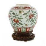 A Chinese polychrome-decorated jar,