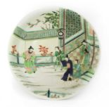 A Chinese famille verte charger,