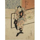 Three Japanese woodblock prints,