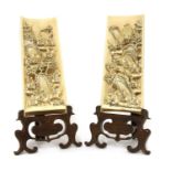 A pair of Chinese ivory wrist rests,