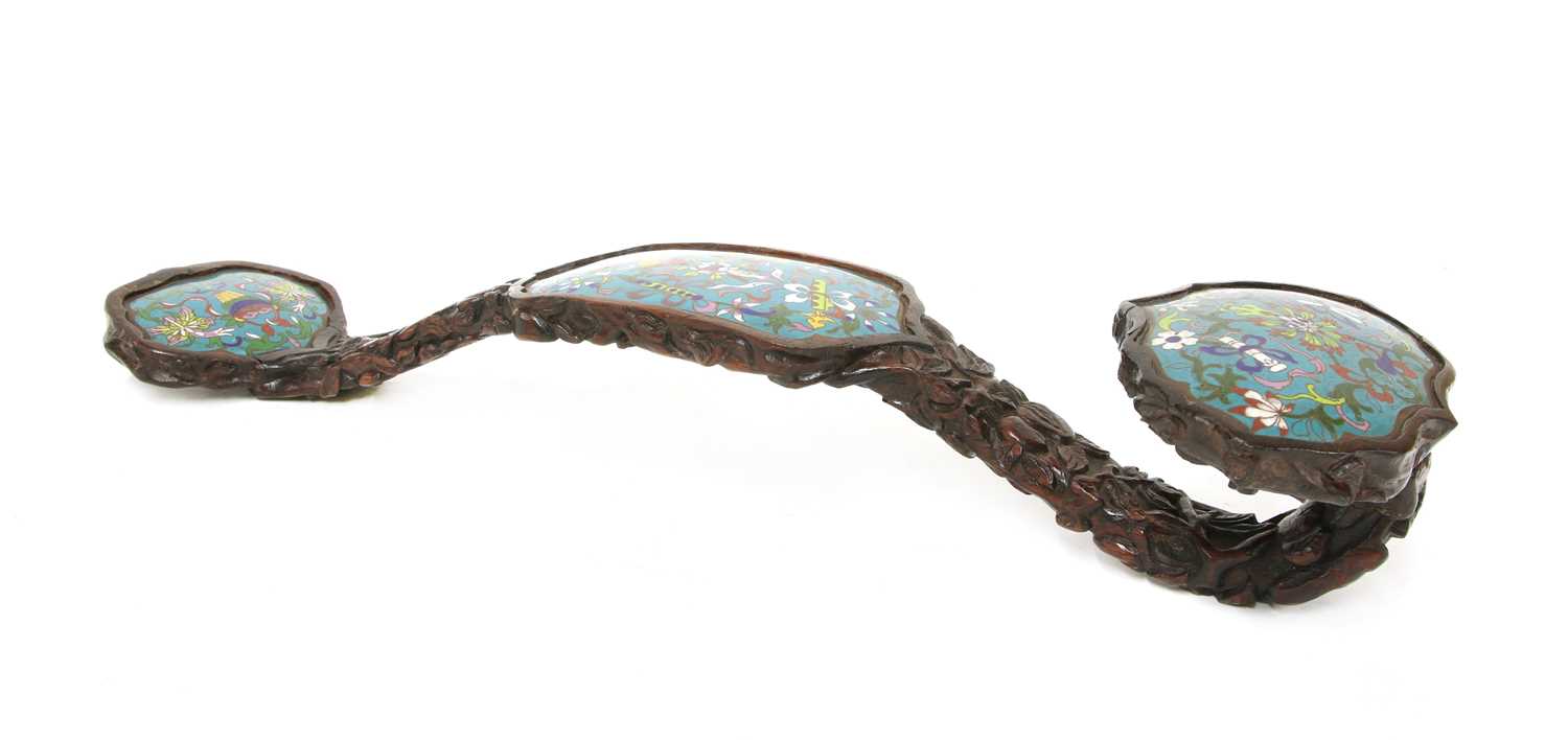 A large Chinese ruyi sceptre, - Image 2 of 3