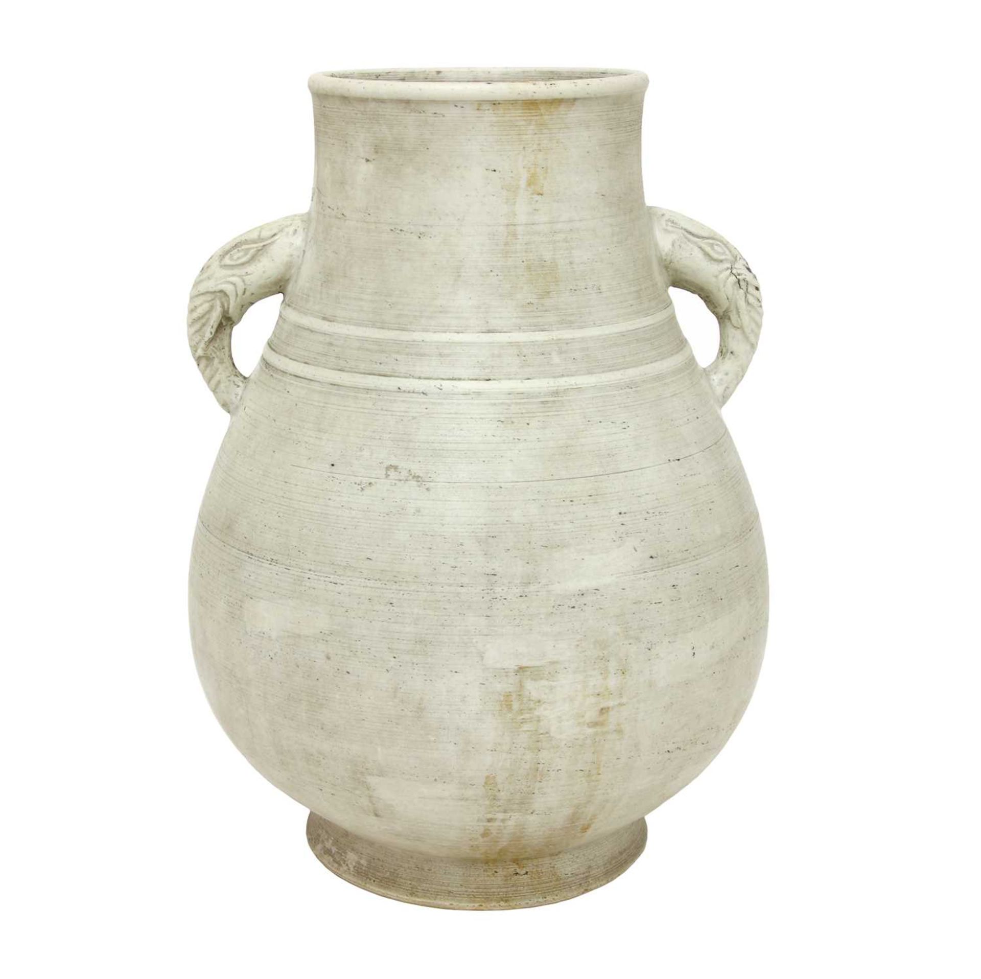 A Chinese unglazed vase,