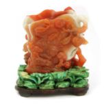 A Chinese agate carving,