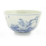 A Chinese blue and white tea bowl,