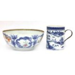 A Chinese famille rose punch bowl,