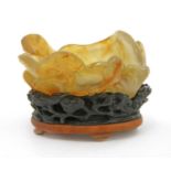 A Chinese agate cup,