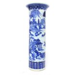 A Chinese blue and white vase,