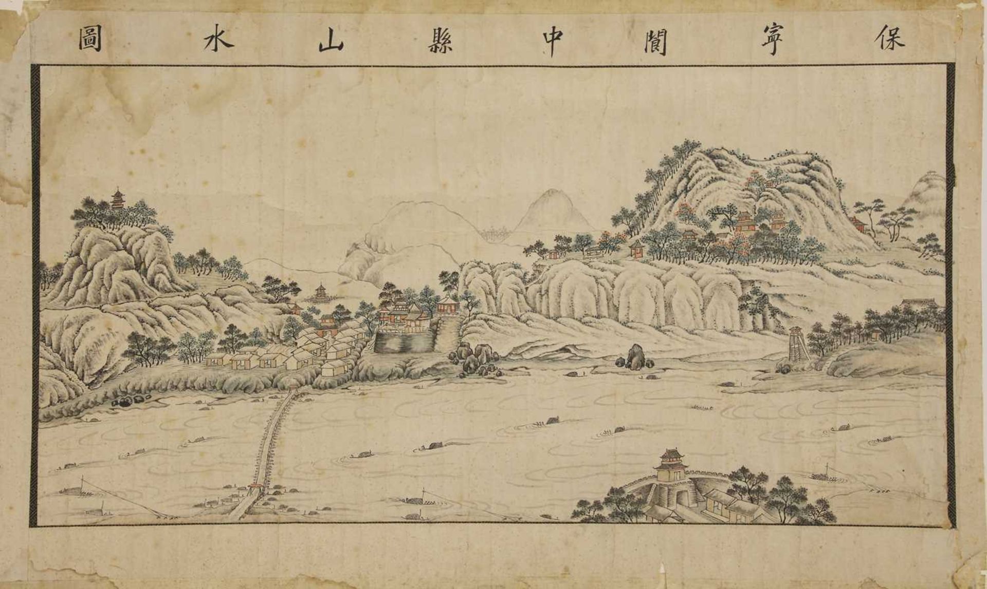 Three Chinese gouache paintings, - Bild 3 aus 3