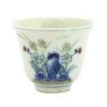 A Chinese doucai 'month cup',