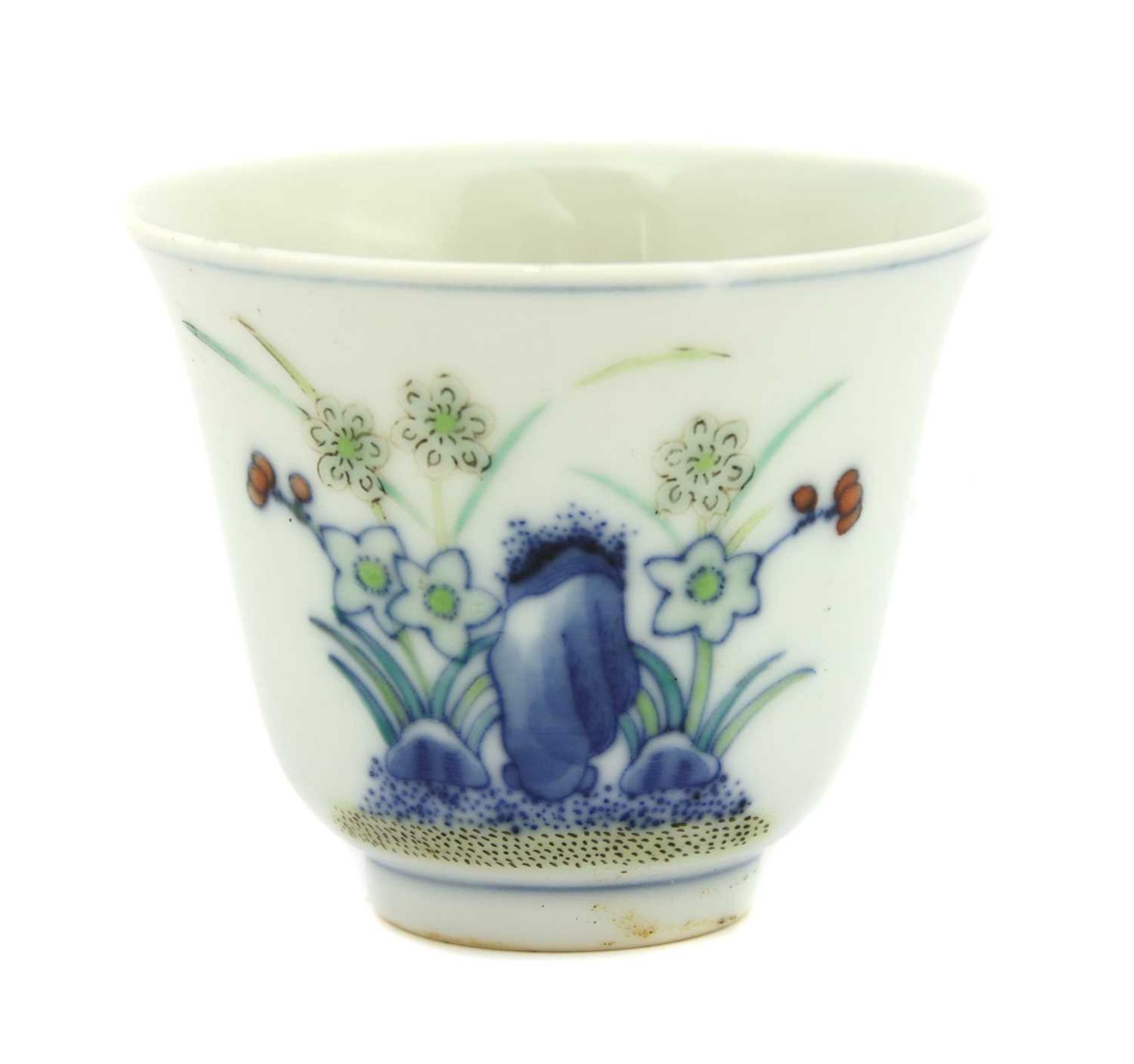 A Chinese doucai 'month cup',