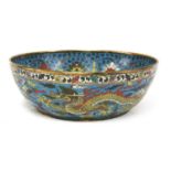 A Chinese cloisonné bowl,