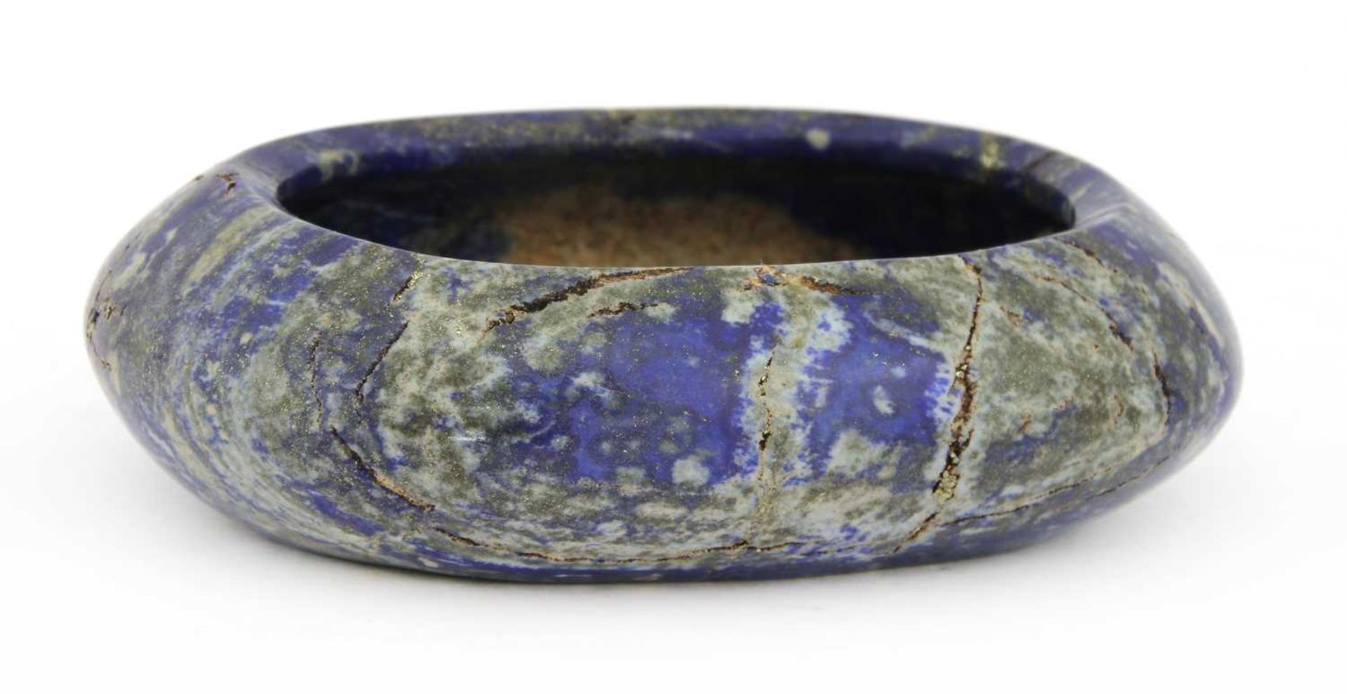 A Chinese lapis lazuli brush washer,