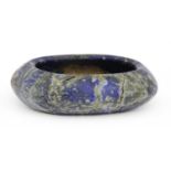 A Chinese lapis lazuli brush washer,