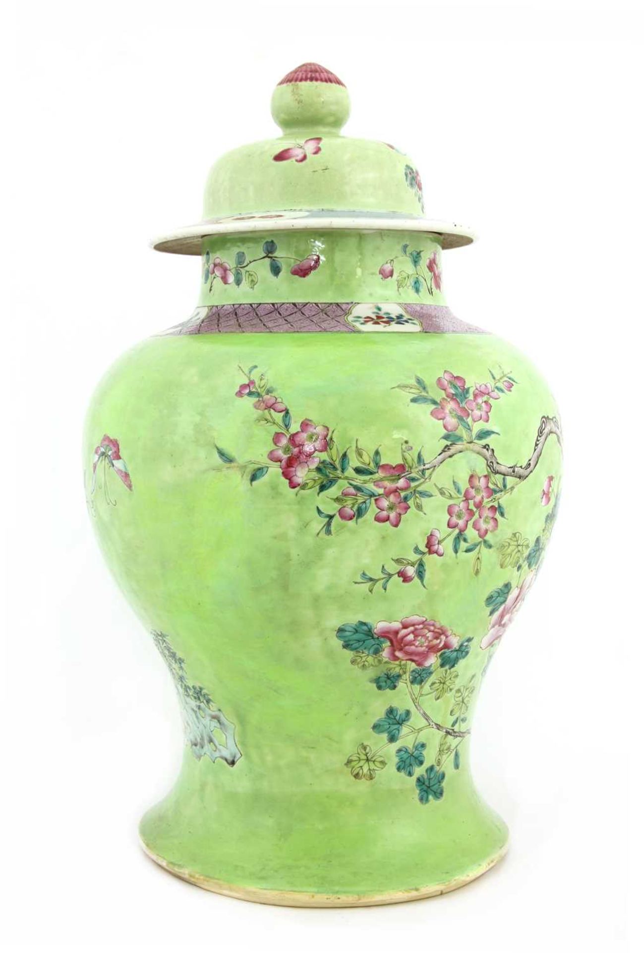 A Chinese famille rose vase and cover, - Image 5 of 5