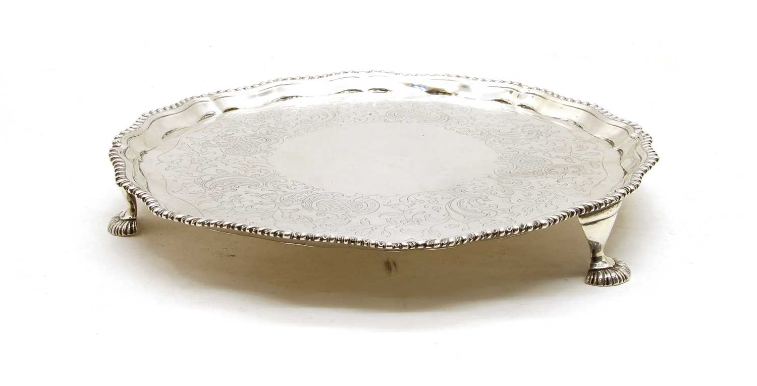 A George III silver salver, - Image 4 of 6