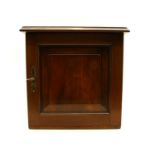 A George III mahogany spice cupboard,