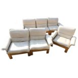 A Danish modular settee suite,