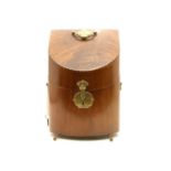 An 18th Century and later mahogany knife box,