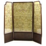 An Edwardian three-panel screen,