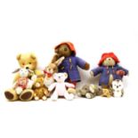 A collection of soft toys,