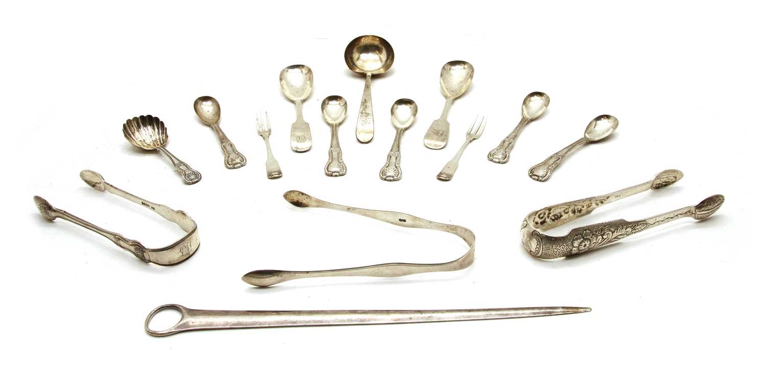 A collection of Irish silver flatware,