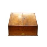 A 19th Century oak stationery table top cabinet