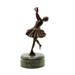 A contemporary bronze study of a ballerina,