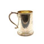 A silver tankard,