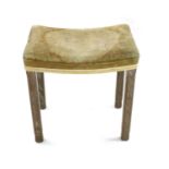 A George VI line oak Coronation stool,