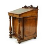 A Victorian mahogany davenport,