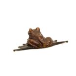 A Tim Cotterill 'Frogman' bronze frog, 'Coco'