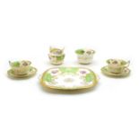 A Victorian porcelain tea set