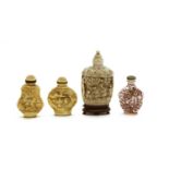 Three snuff bottles,