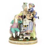 A Meissen style group