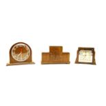 Three Art Deco mantel clocks,
