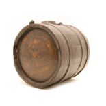 A coopered 'Costrel' cider barrel,