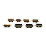 Seven Hornby 'O' gauge wagons,