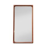 A Danish teak wall mirror,