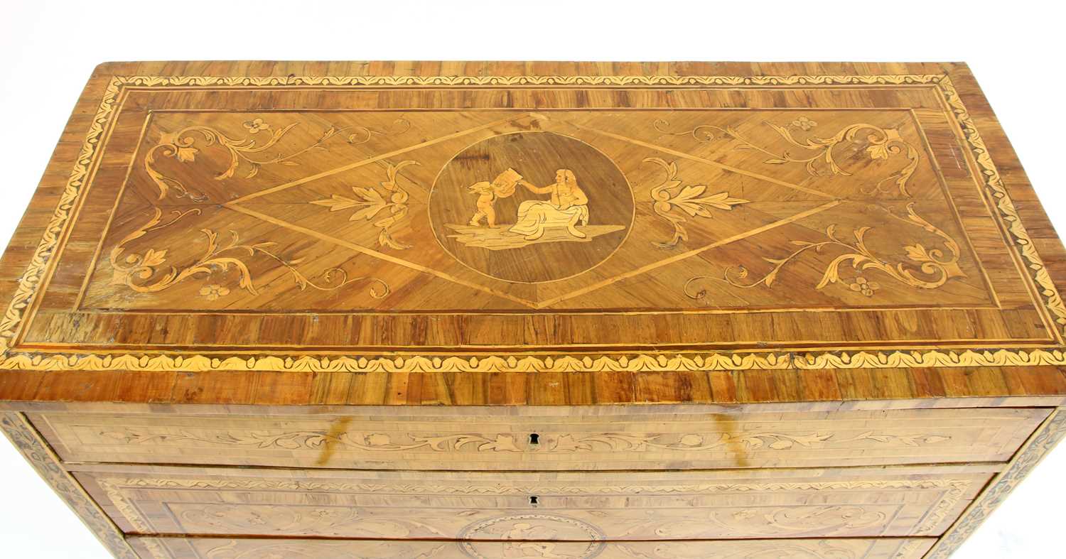 An Italian marquetry-inlaid specimen wood commode, - Image 4 of 6