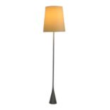 A cast aluminium floor lamp,