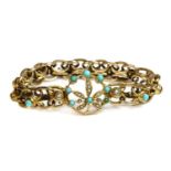 A late Victorian hollow gold expanding bracelet,
