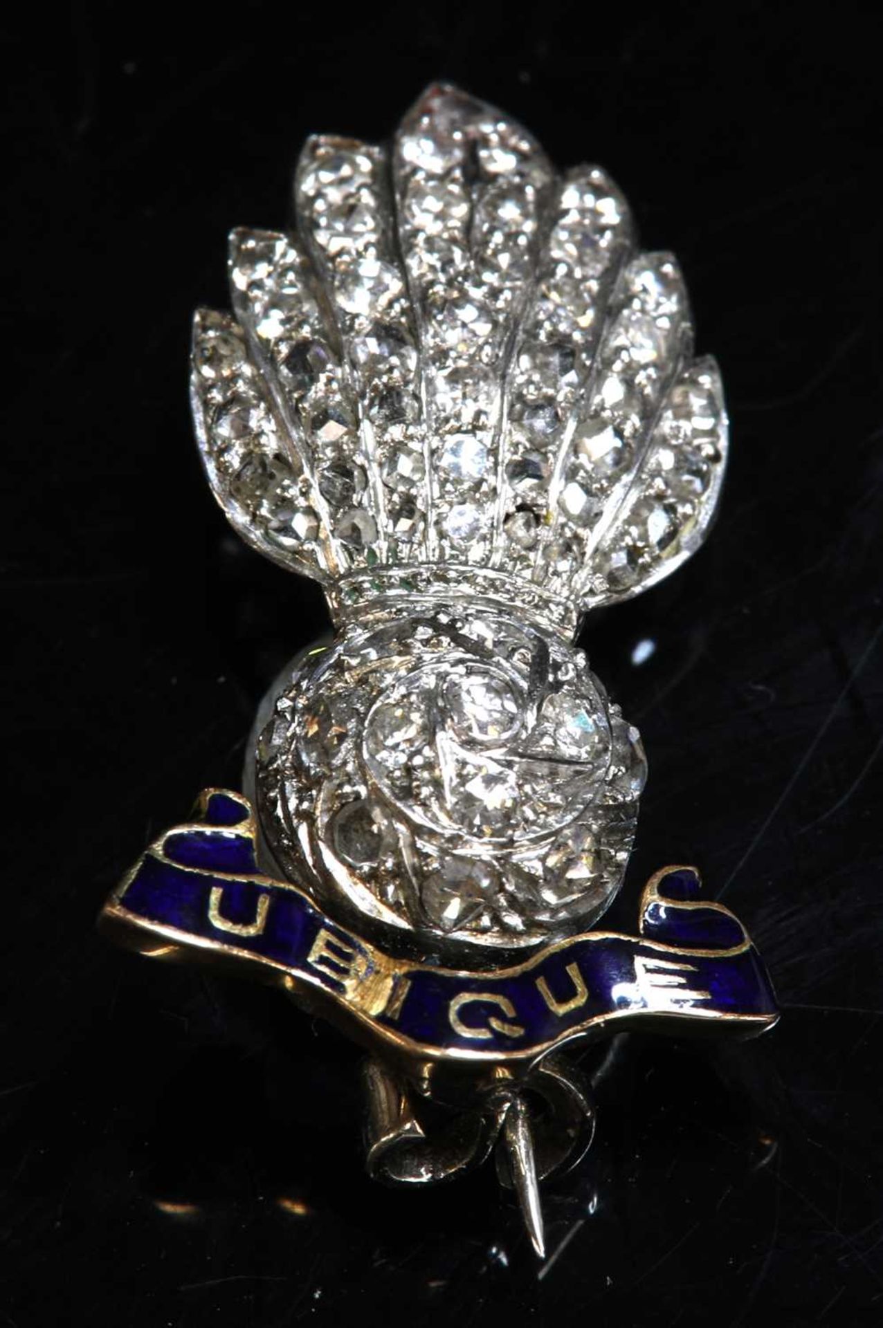 A gold and platinum, diamond and enamel Royal Artillery military sweetheart brooch, - Image 2 of 7