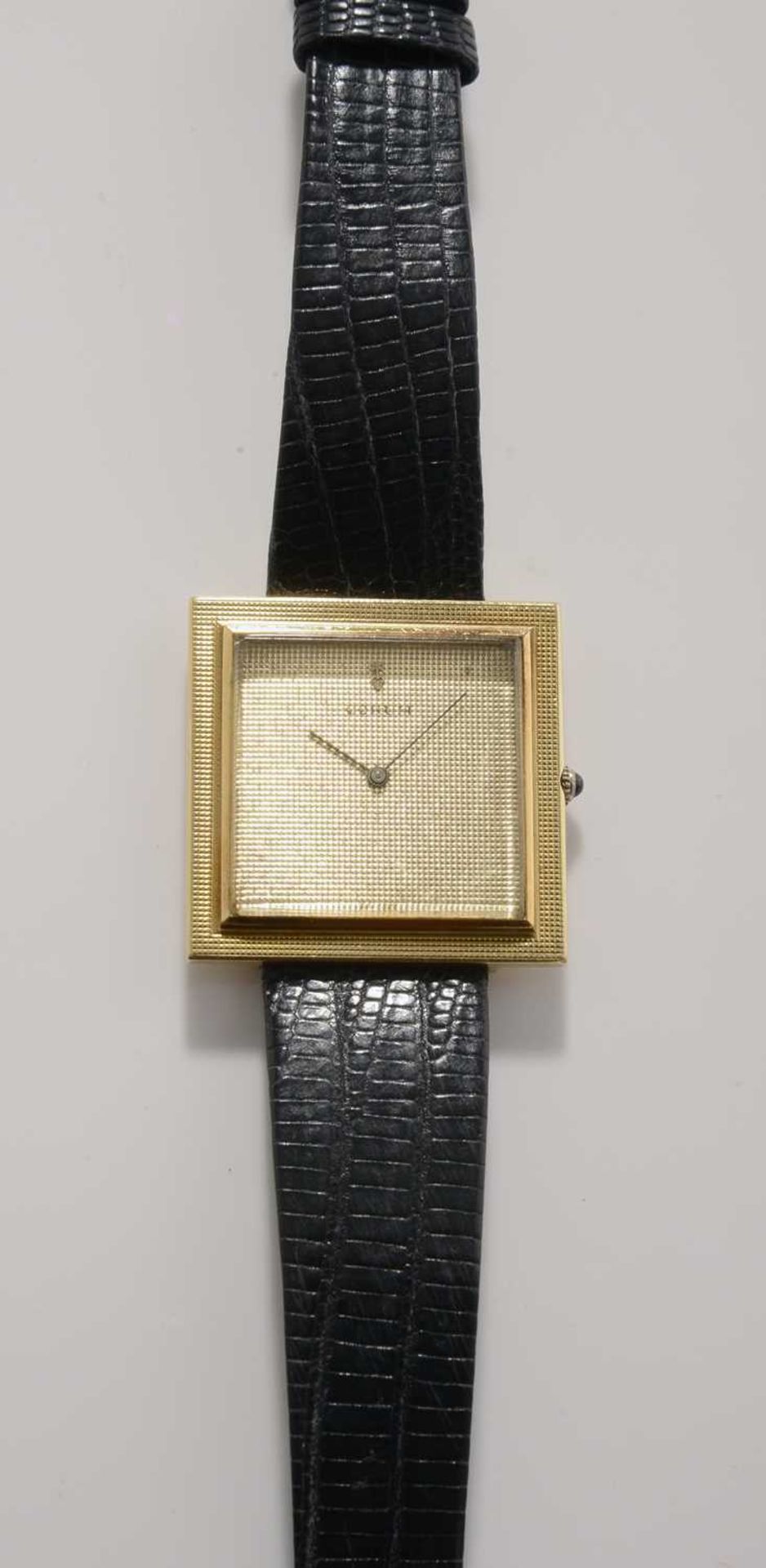 The 18ct gold 'Elvis Presley' Corum mechanical Buckingham strap watch, c.1960,