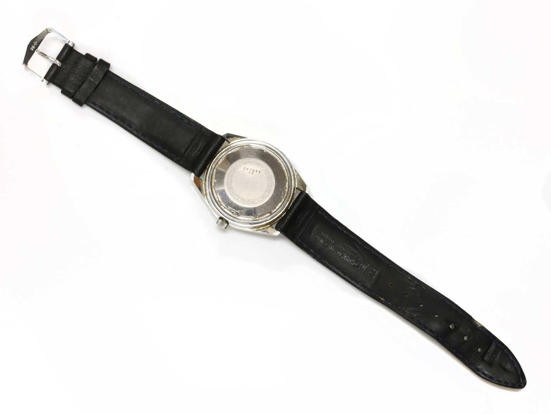 A gentlemen's stainless steel Longines 'Five Star Admiral' automatic strap watch, c.1970, - Image 2 of 5